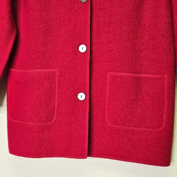 Talbots Womens Vintage Boiled Wool Jacket Cabincore Camping Outdoors s - Picture 4 of 9